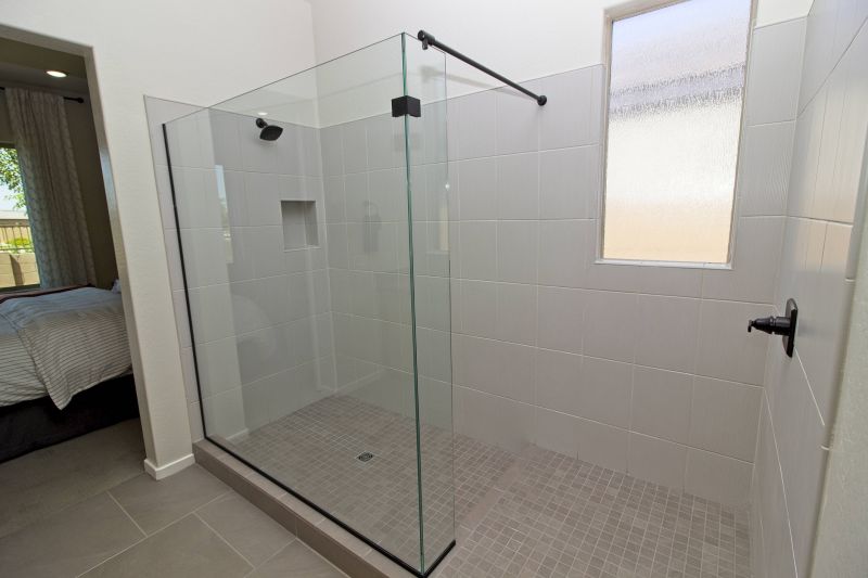 Contemporary Bathroom with Frameless Glass Shower